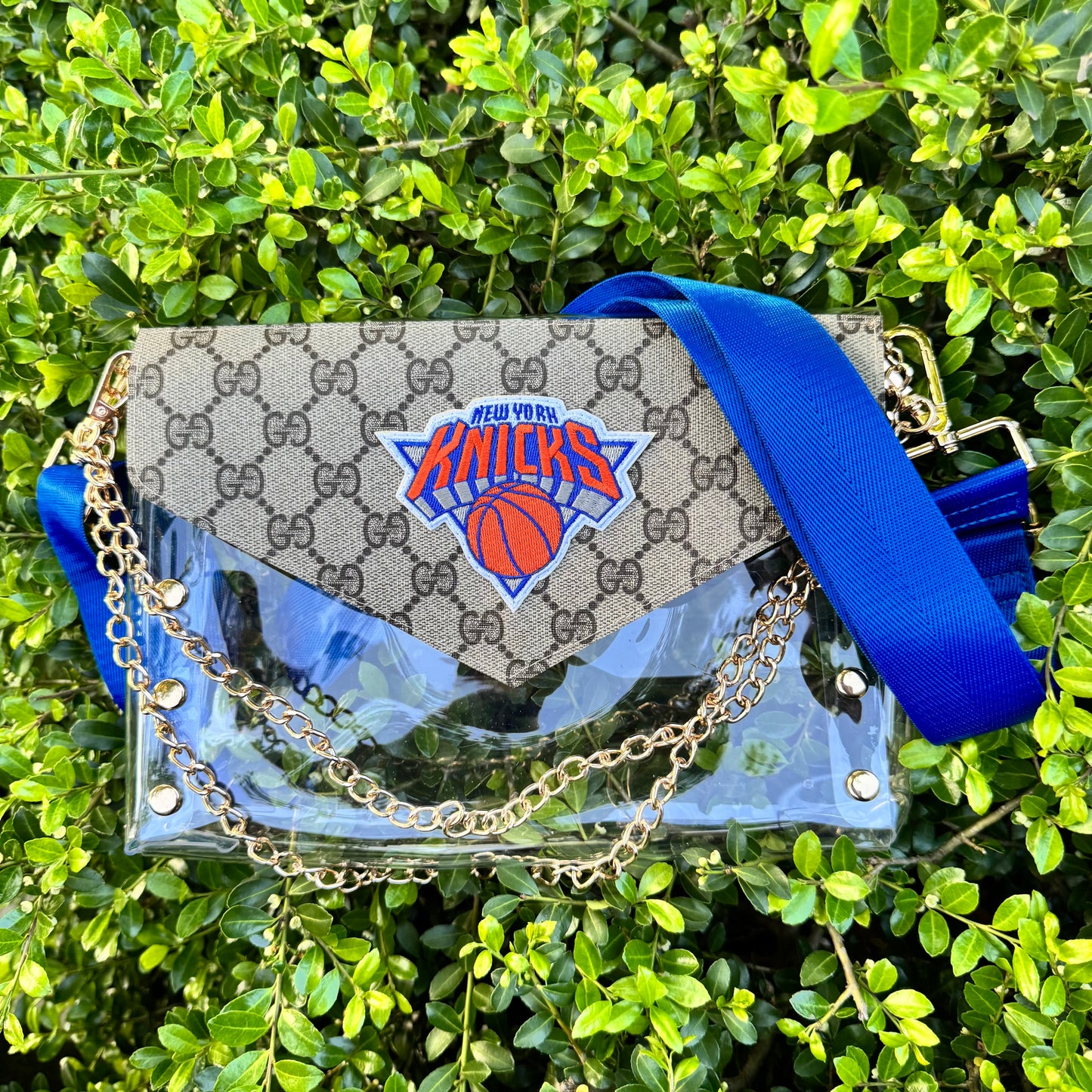 Preorder Custom NYK Large Clear Brown Gigi Stadium Bag