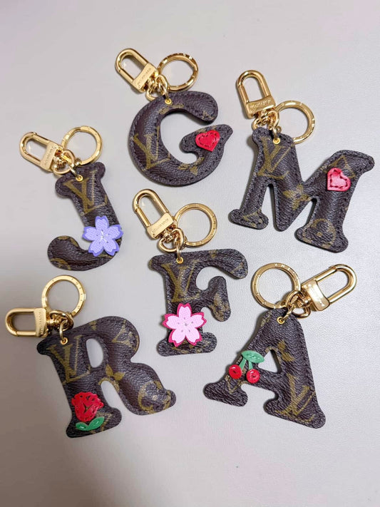 PREORDER Pick Your Initial Bag Charm Keychain