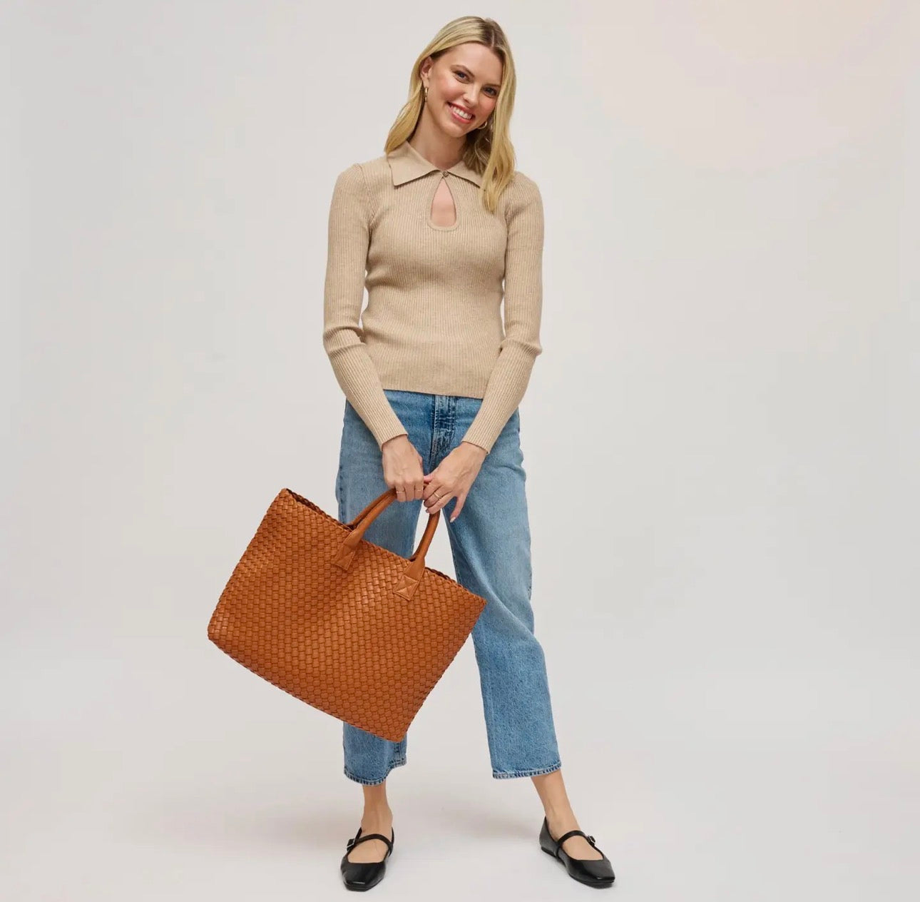 Miss Blair Large Woven Tote