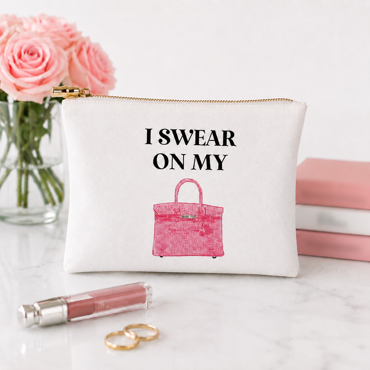 Miss Statement I Swear On My Pink Bag Pouch