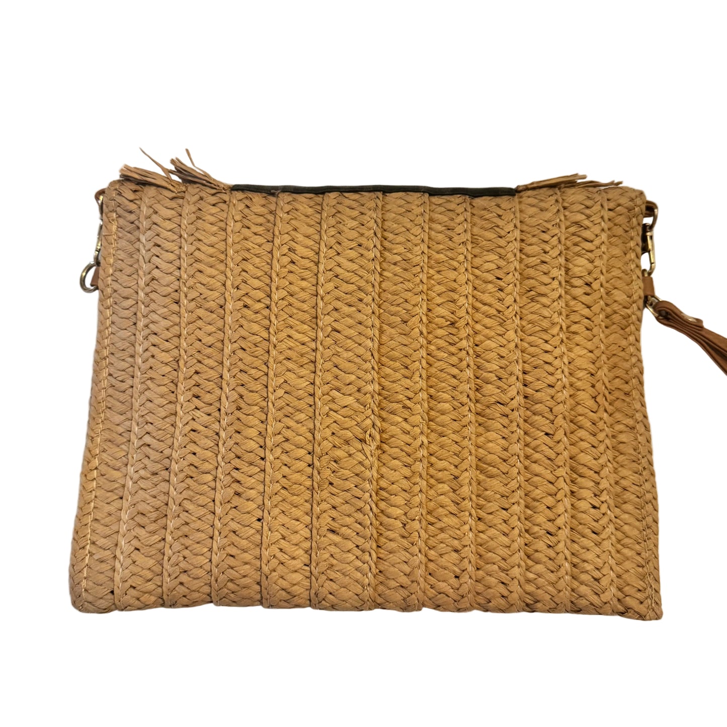 Miss Paradise - Large Raffia Clutch Crossbody in Pink GiGi