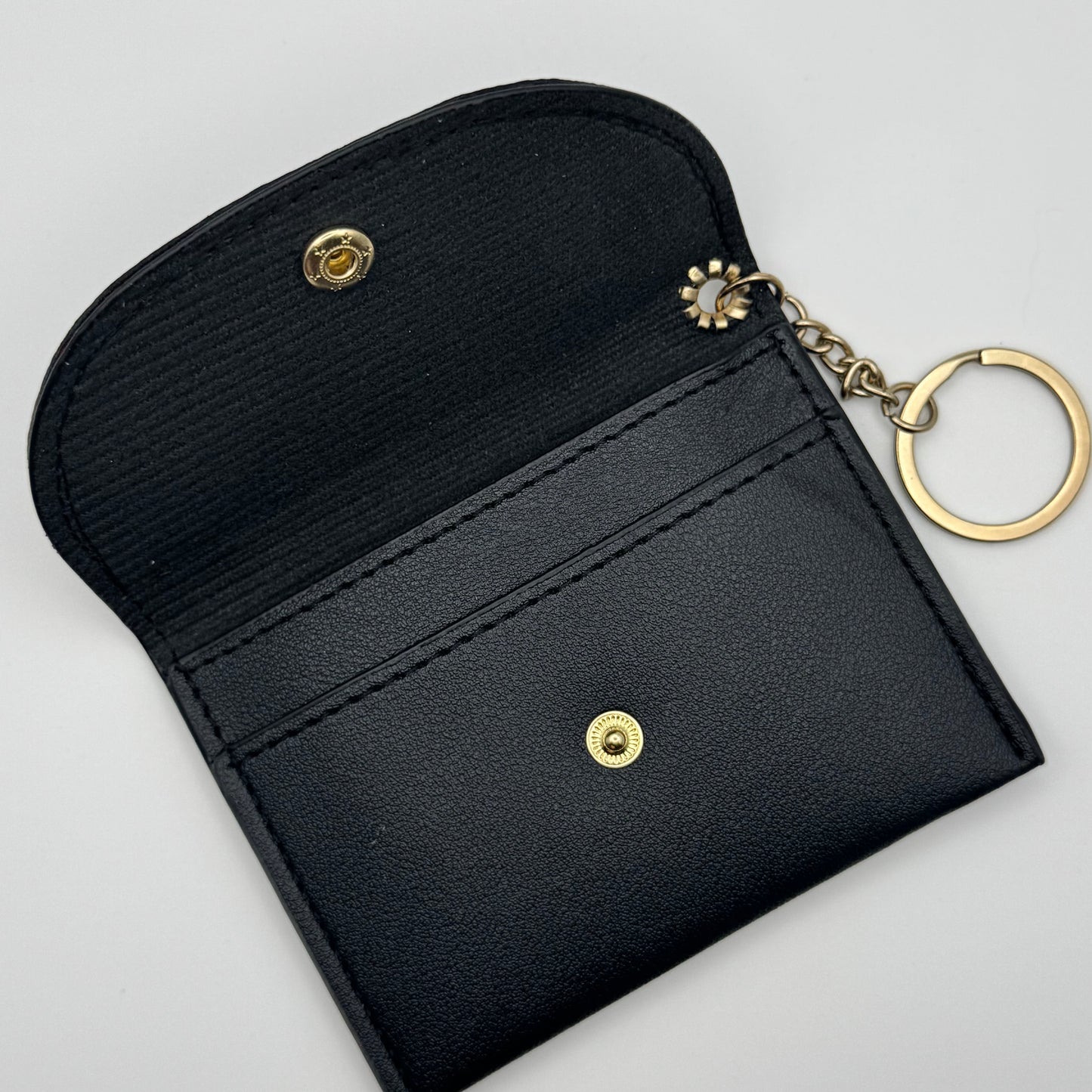 Black Keychain Cardholder In Mono Lulu