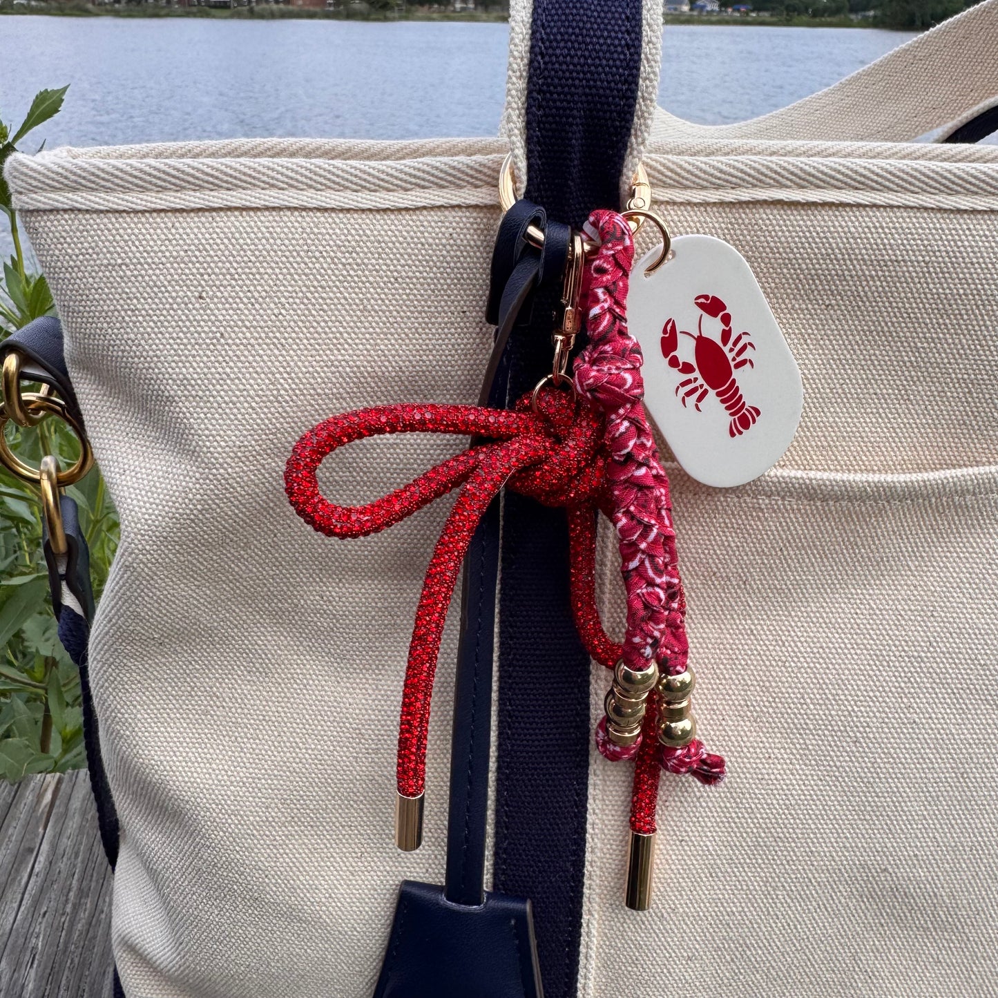 Miss Newport Navy Blue Boat Tote Bag