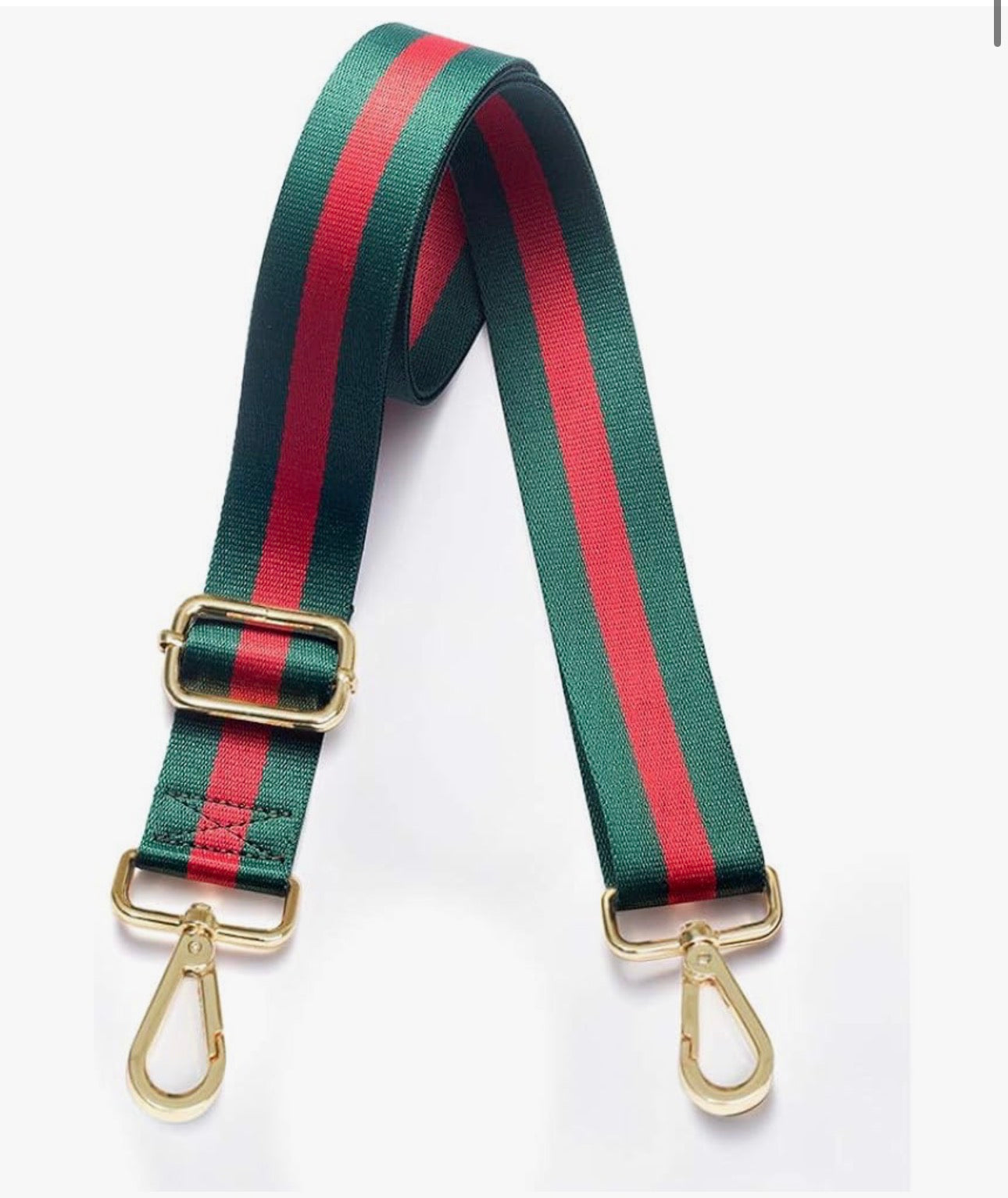 Stripe Crossbody Strap With Gold Hardware