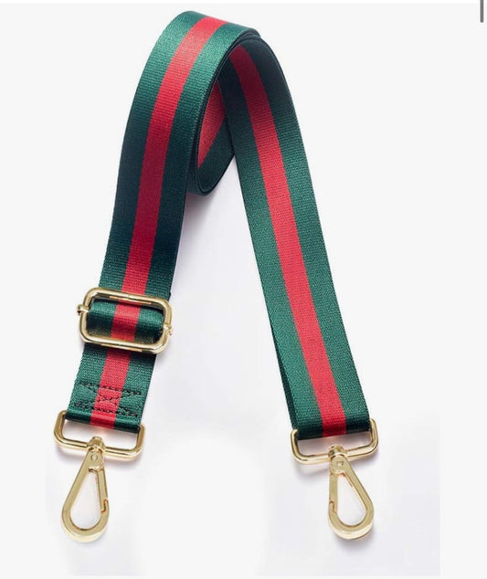 Stripe Crossbody Strap With Gold Hardware