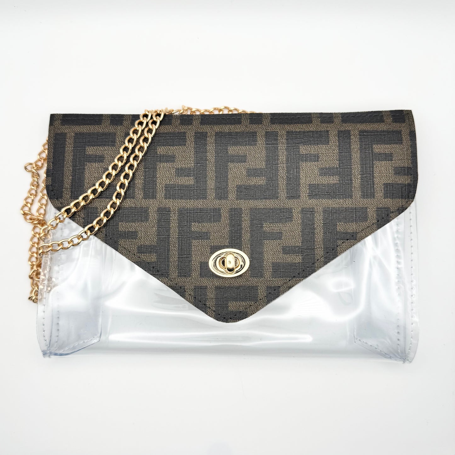 Fifi Clear Stadium Crossbody Bag With Turnlock