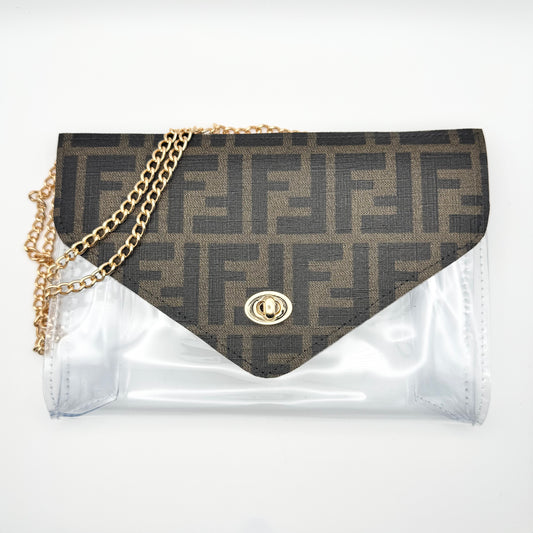 Fifi Clear Stadium Crossbody Bag With Turnlock