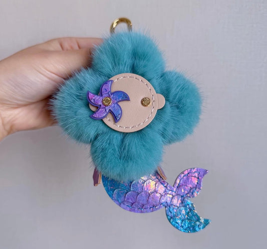 Mermaid Vivi Large Bag Charm Keychain Shimmer Tail