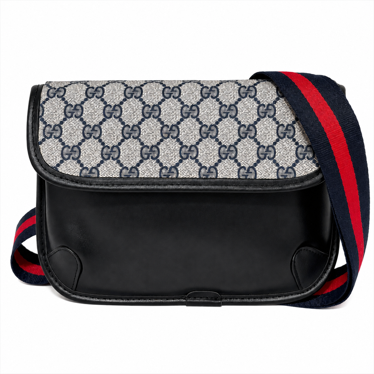 Miss Everyday Navy Gigi On Black Crossbody Bag