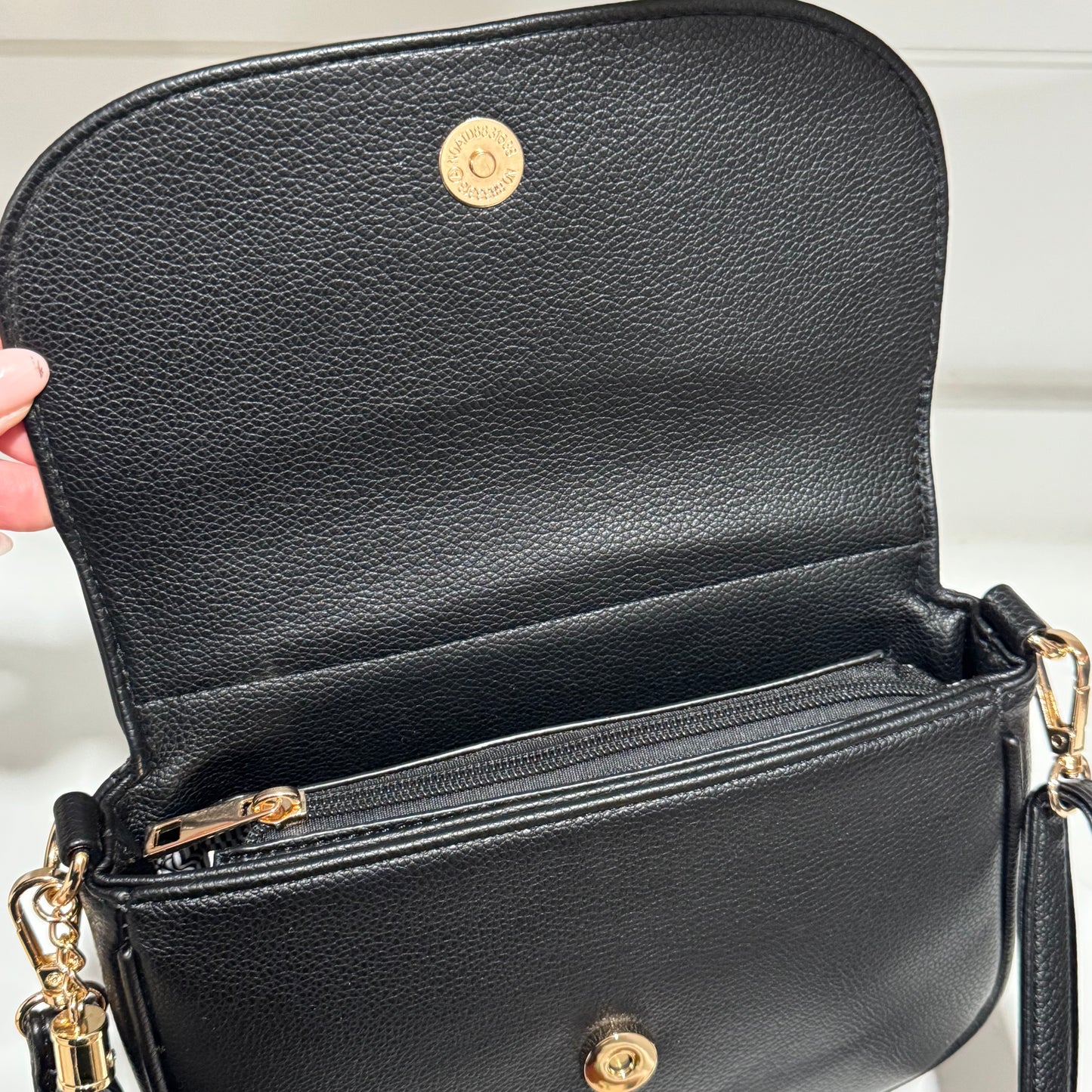 Preorder Miss Iconic - Black Gigi Flap Crossbody