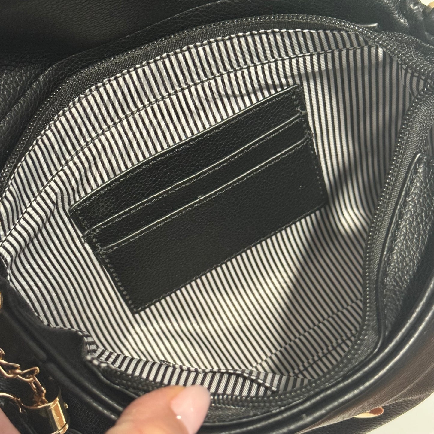Miss Iconic - Black Lulu Brown Check Iconic Flap Crossbody