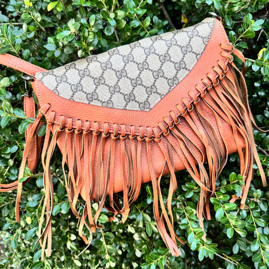 Brown Fringe Gigi Crossbody Bag