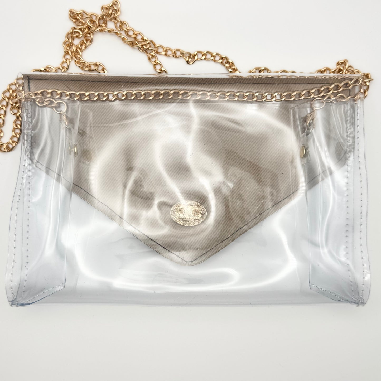 Fifi Clear Stadium Crossbody Bag With Turnlock