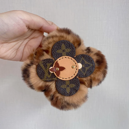 Vivi Leopard Fur Mono Bag Charm