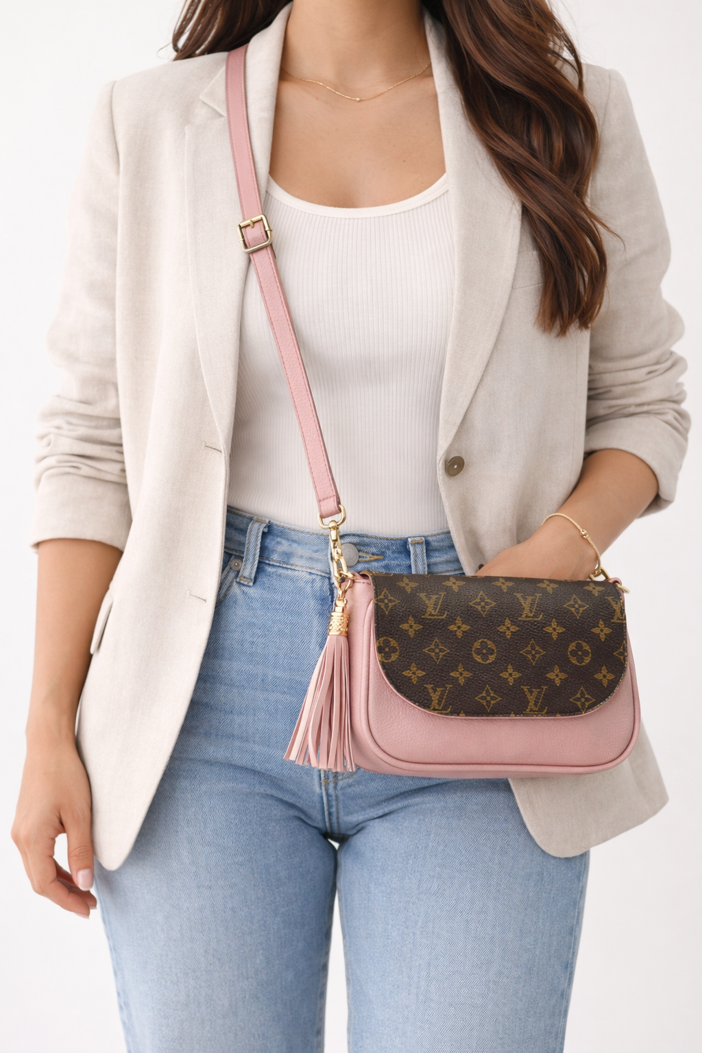 Preorder Miss Iconic - Blush Pink Lulu Flap Crossbody
