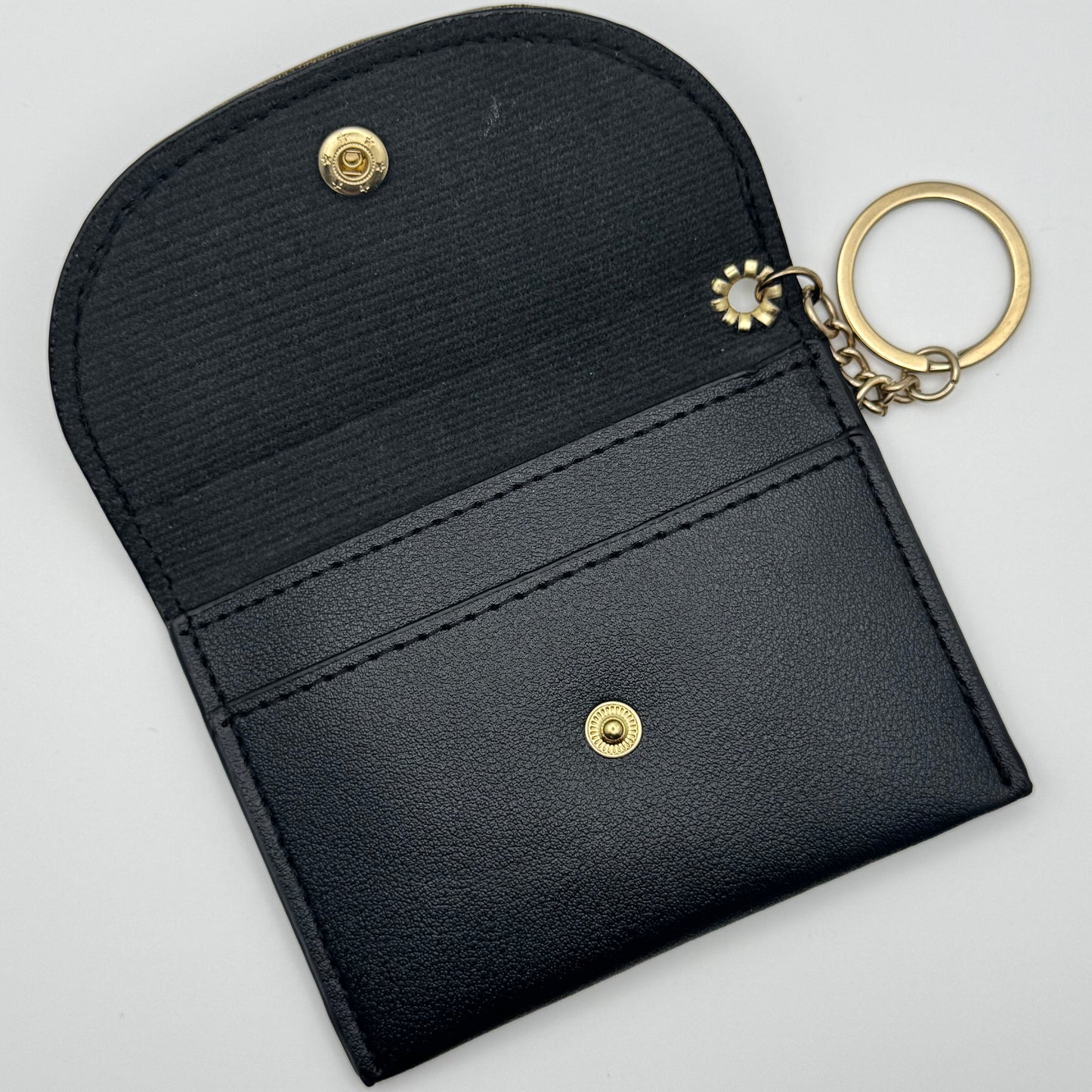 Black Keychain Cardholder In Brown Check Lulu