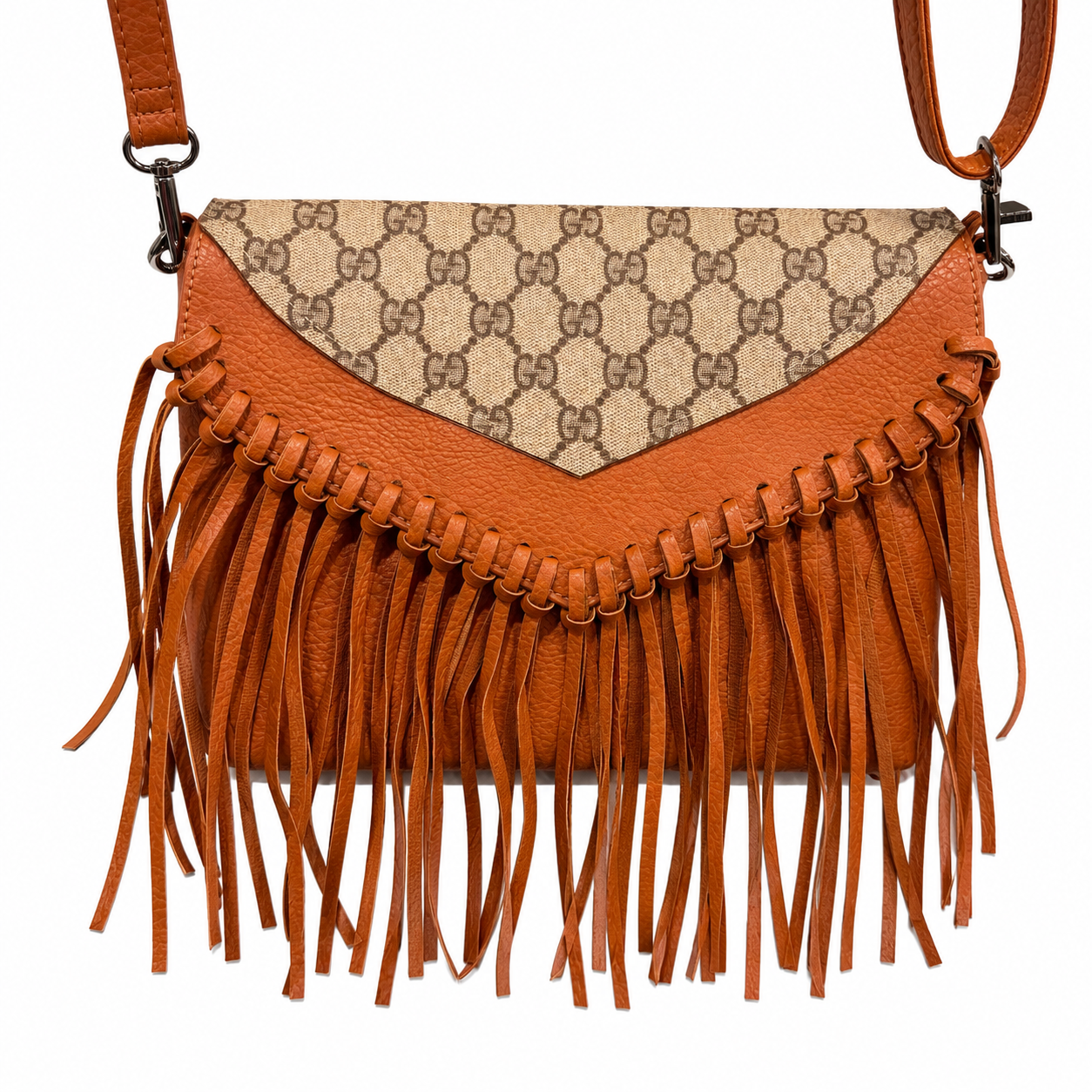 Brown Fringe Gigi Crossbody Bag