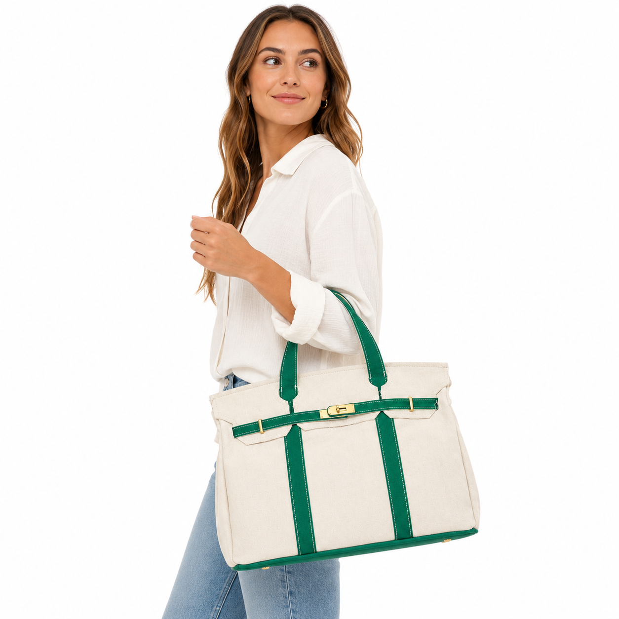 Preorder Miss Harbor Green Boat Tote Bag