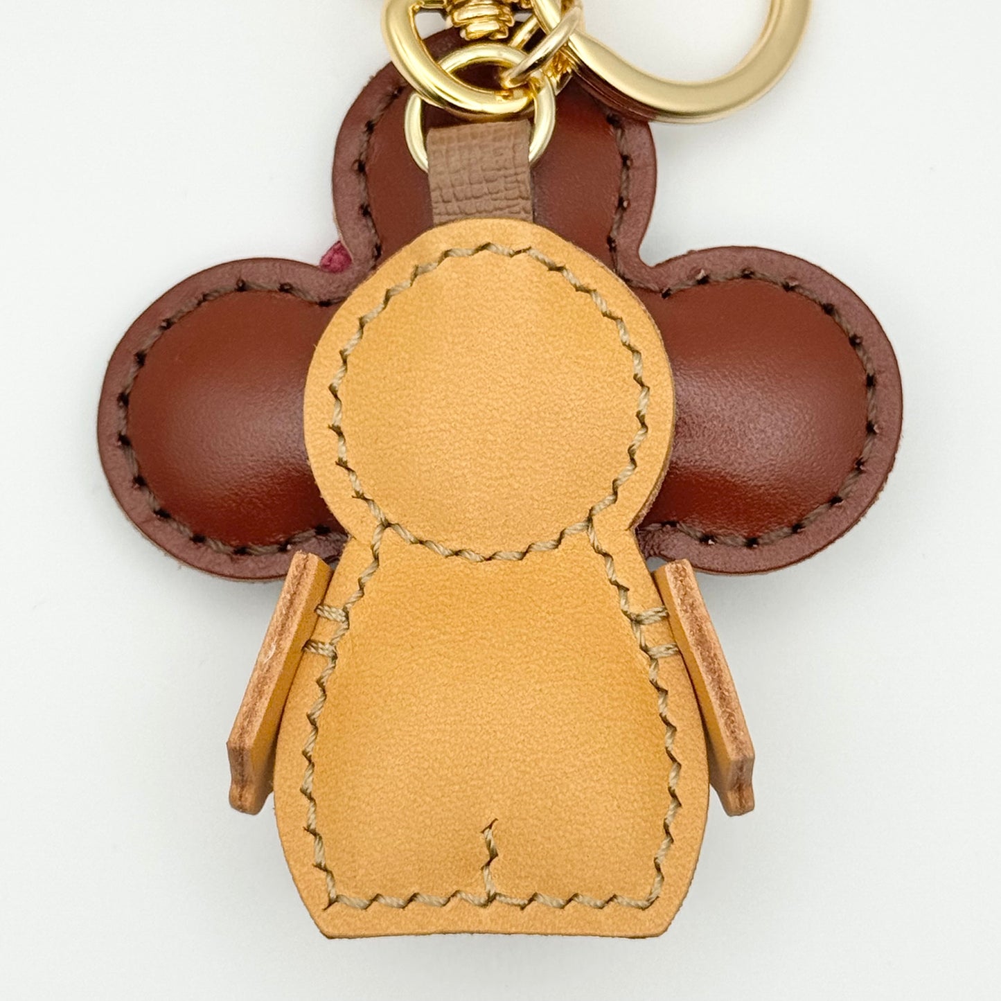 Vivi Bag Charm In Mono Lulu With Pink Bow