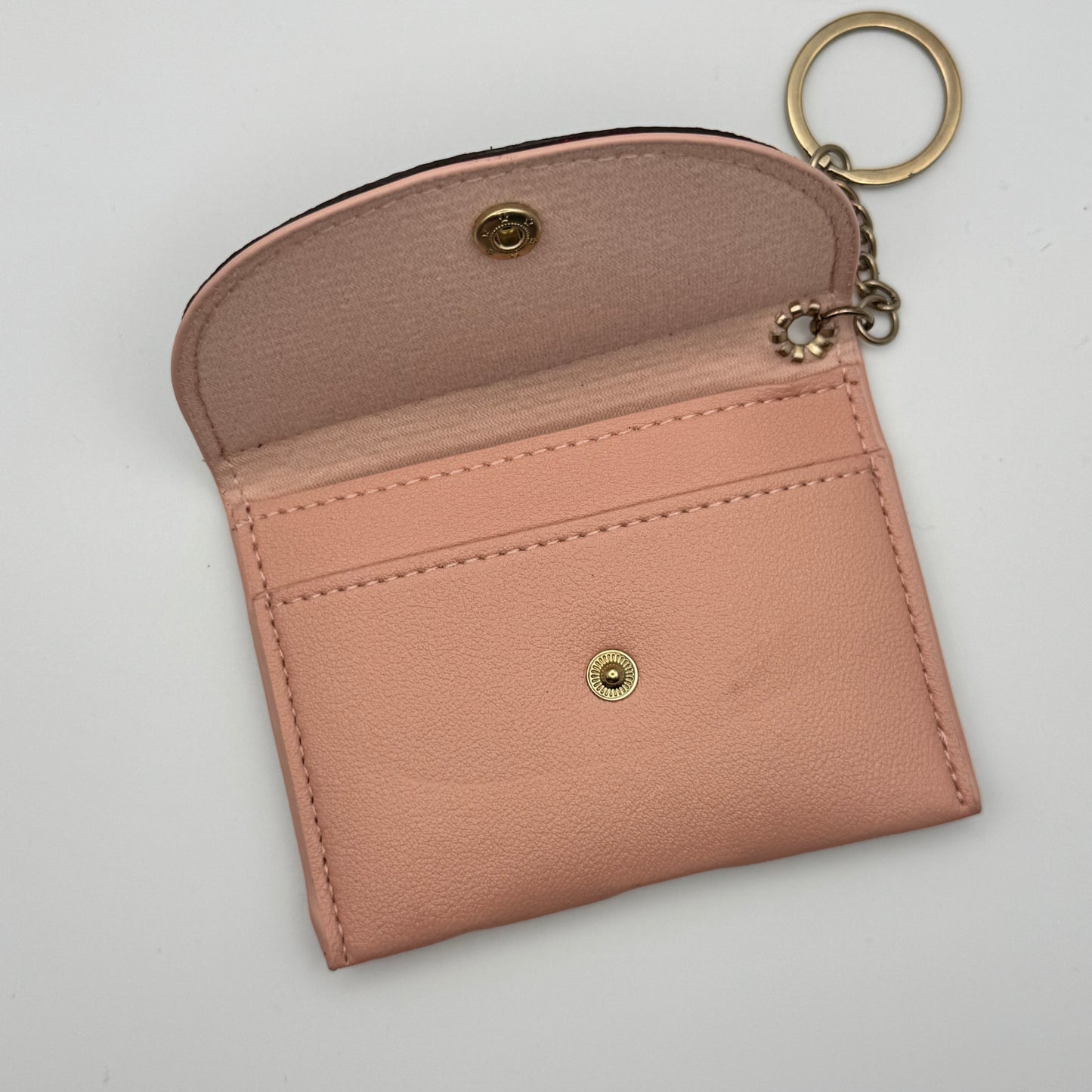 Pink Keychain Cardholder In Mono Lulu