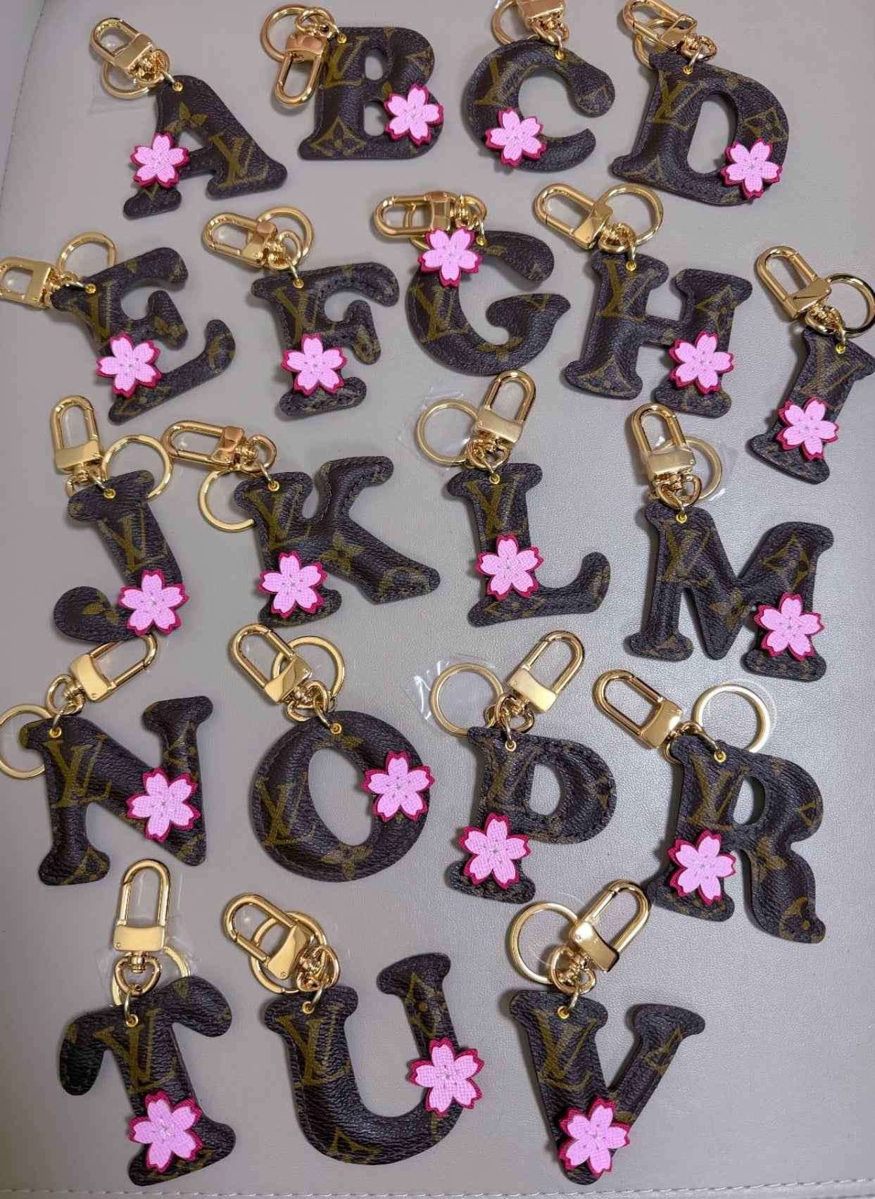 PREORDER Pick Your Initial Bag Charm Keychain