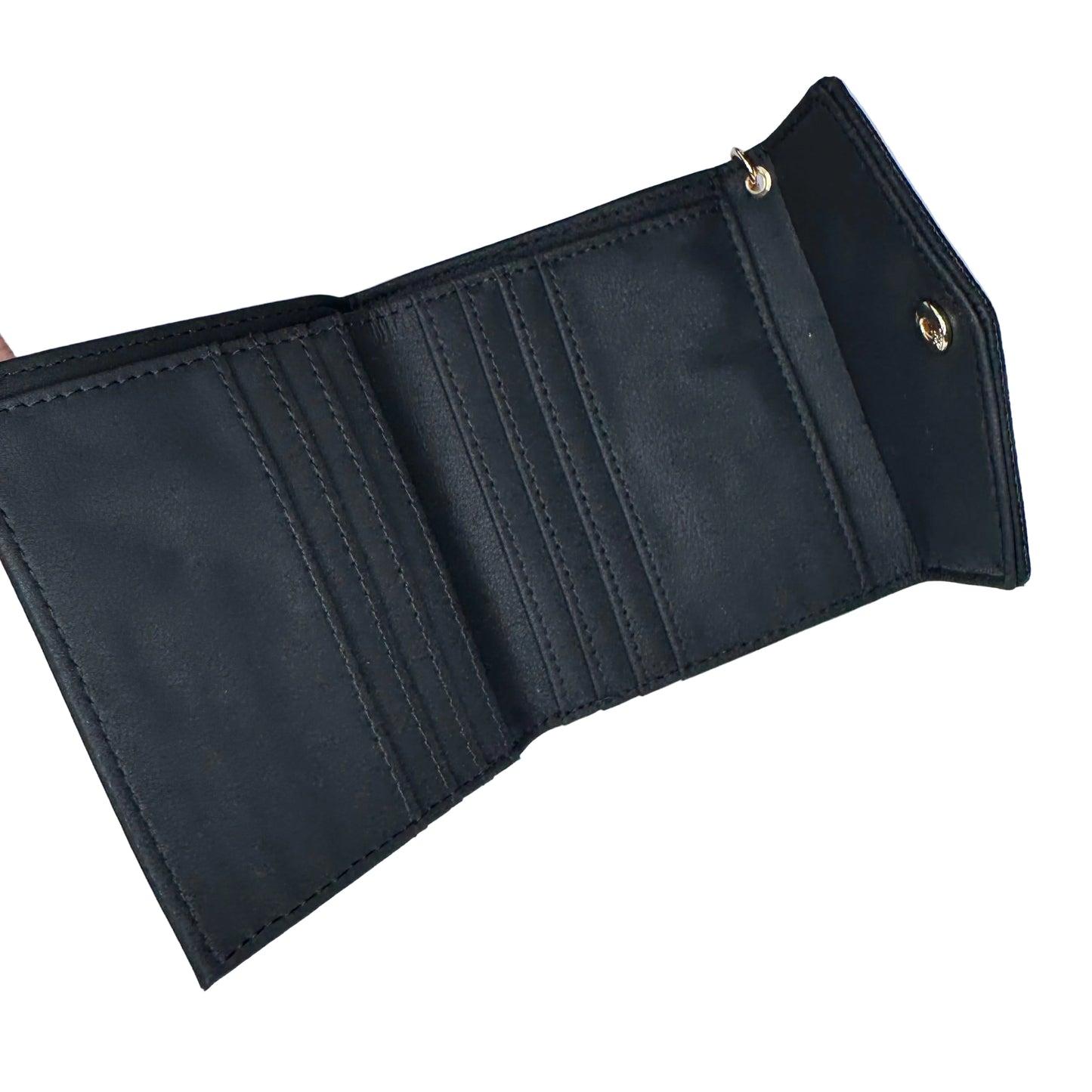 Black Compact Wallet With Black & Brown Fifi
