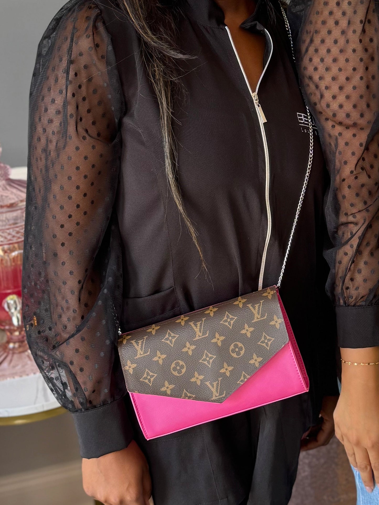 Bright Pink Lulu Envelope Flap Bag