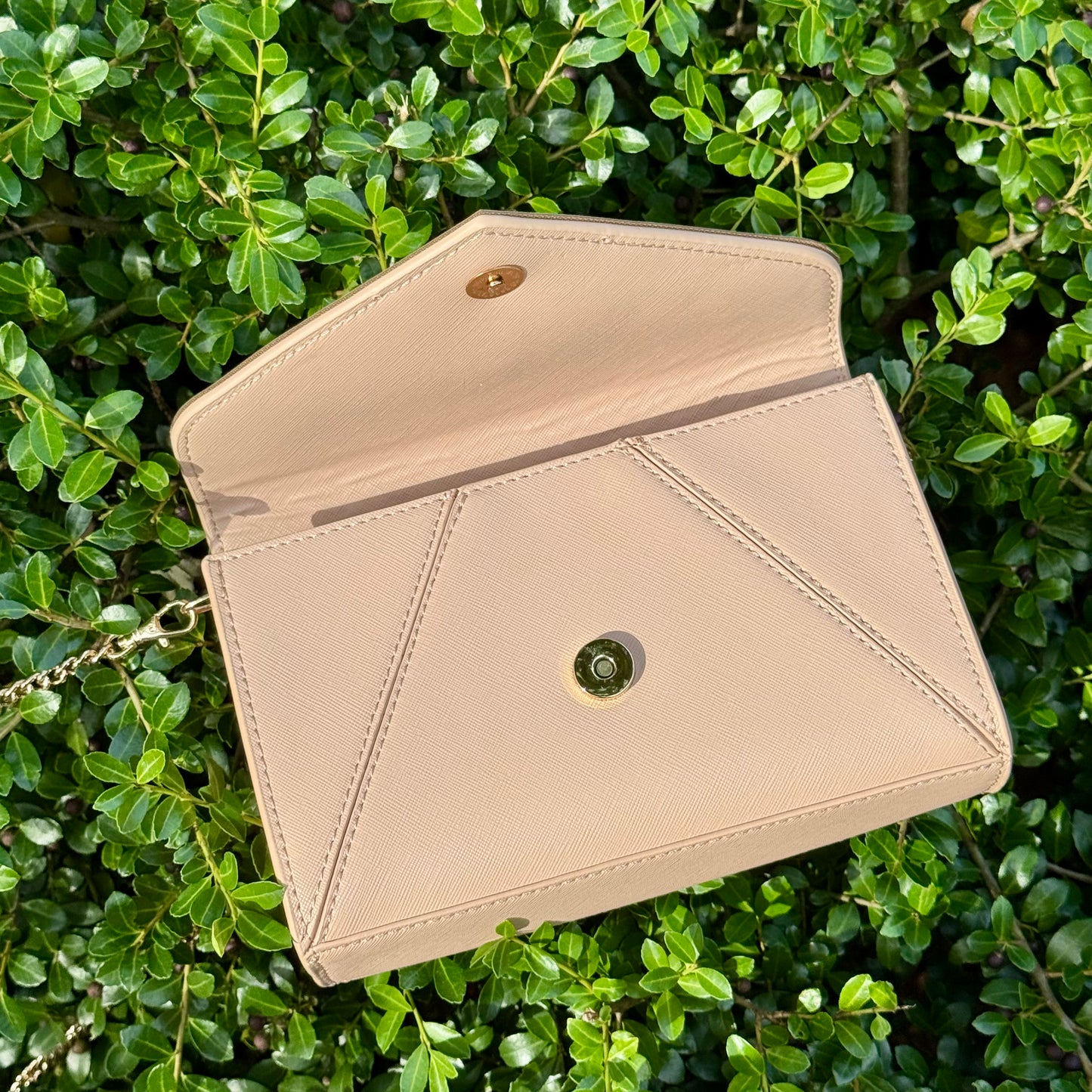 Gigi Beige Flap Crossbody Bag