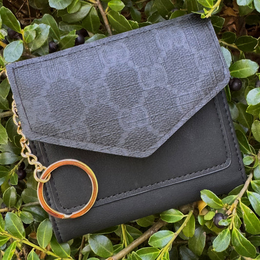Black Compact Wallet Wth Black Gigi