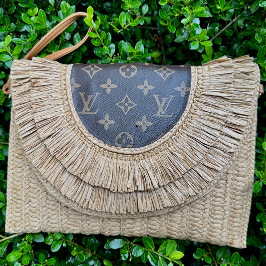 Classic Lulu Raffia Clutch Crossbody